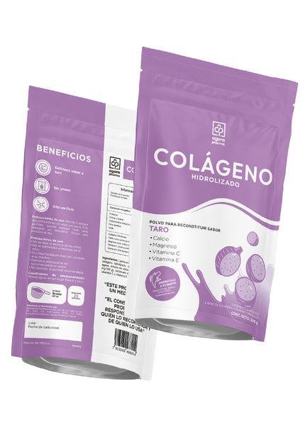 Colágeno Hidrolizado – Sabor Taro 500 g