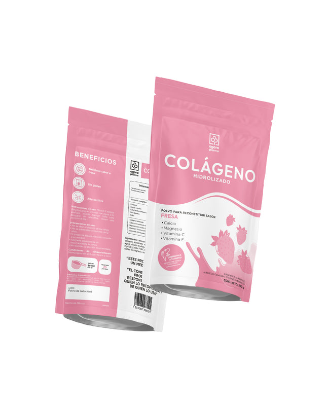 Colágeno Hidrolizado – Sabor Fresa 500 g