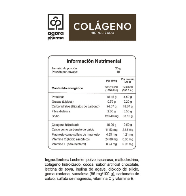 Colágeno Hidrolizado – Sabor Chocolate 250 g