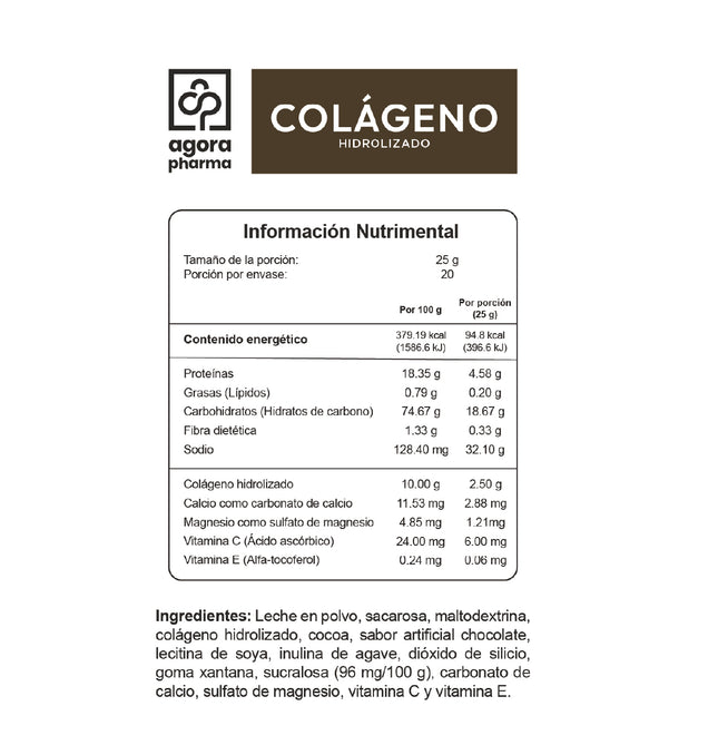 Colágeno Hidrolizado – Sabor Chocolate 500 g