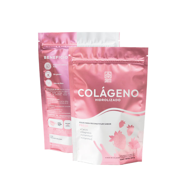 Colágeno Hidrolizado – Sabor Fresa 500 g