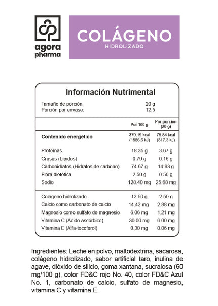 Colágeno Hidrolizado – Sabor Taro 250 g