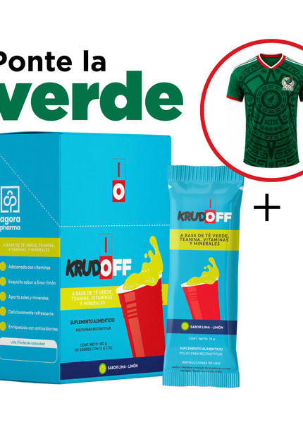 🇲🇽 KrudOFF Lima-Limón 15 sobres + Jersey de México
